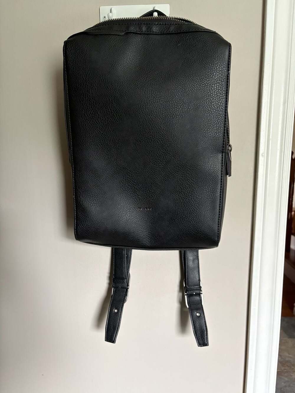 Matt & Nat Black Vegan Leather Backpack